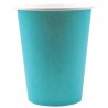 Gobelets carton turquoise les 10