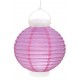 Lampion lumineux boule papier parme 20 cm