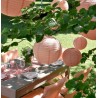Lanternes boule papier corail 20 cm les 2