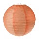 Lanterne boule papier corail 20 cm les 2