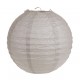 Lanterne boule papier taupe 20 cm les 2