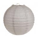 Lanternes boule papier taupe 20 cm les 2