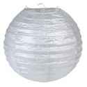 Lanternes boule papier argent 20 cm les 2