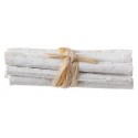 Fagots de bois blanc déco 6 cm les 4