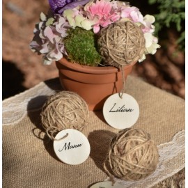 Boule en corde naturelle assortie les 12