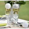 Boules coton blanc déco 5 cm les 4