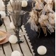 Boules coton ivoire déco 5 cm les 4