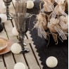 Boules coton ivoire déco 5 cm les 4