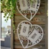 Plan de table coeur blanc