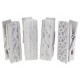 Pinces tricot en bois blanc déco les 4