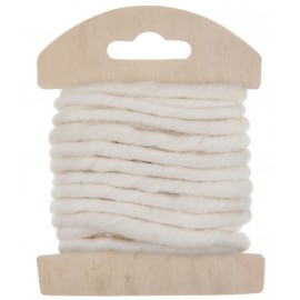 Cordon laine blanche 4 mm x 3 M
