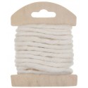 Cordon laine blanche 4 mm x 3 M