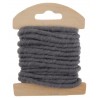 Cordon laine grise 4 mm x 3 M