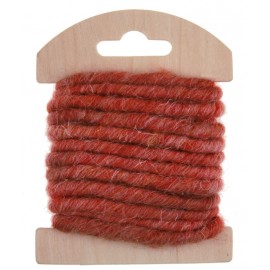 Cordon laine rouge 4 mm x 3 M