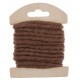 Cordon laine chocolat 4 mm x 3 M