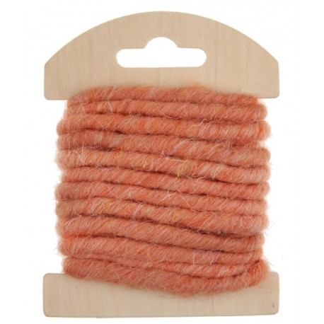 Cordon laine corail 4 mm x 3 M
