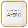 Assiettes carton apéro party 23 cm les 10