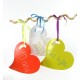 Set de table coeur brillant couleur en forme de coeur