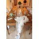 Set de table coeur brillant decoration bapteme