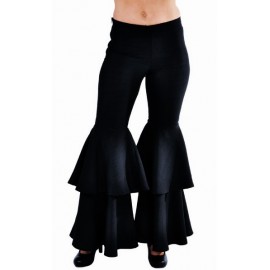 Déguisement pantalon disco noir femme luxe