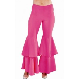 Déguisement pantalon disco rose femme