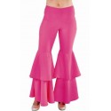 Déguisement pantalon disco rose femme luxe