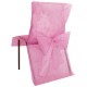 10 housses de chaise intissé rose avec noeud les 10