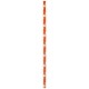 20 pailles orange à pois blancs en papier