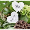 Confettis coeur dentelle blanc les 12
