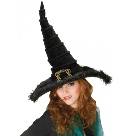 Chapeau sorcière noir femme Halloween