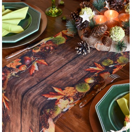 Chemin de table automne intissé 5 M