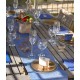 Chemin de table bleu ciel en tissu 5 M