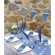 Chemin de table bleu ciel en tissu 5 M