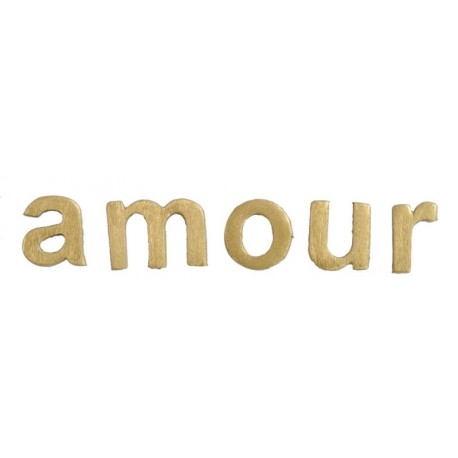 Lettres amour en bois or décoratives