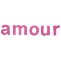 Lettres amour en bois fuchsia décoratives