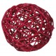 Boule rotin bordeaux 9 cm les 4