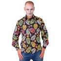 Déguisement chemise Mexican Skull homme luxe