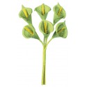 Mini arums vert anis en tissu sur tige les 24