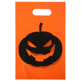 Sac à bonbons citrouille Halloween les 10