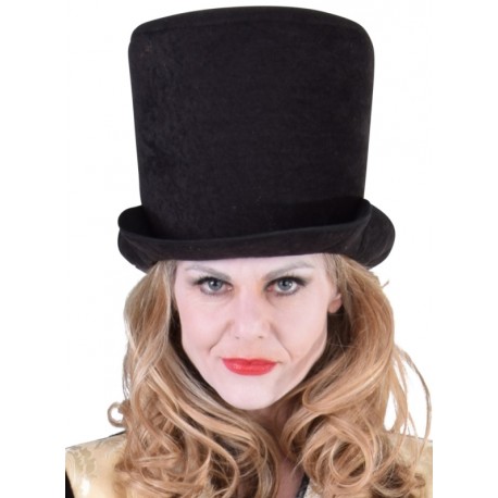 Chapeau haut de forme noir femme luxe