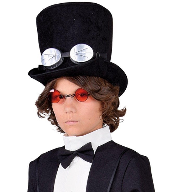 Chapeau Haut-de-forme Noir – Pour Magicien, Carnaval, Soirée – élastique – Tour De Tête Universel – Hauteur 17 Cm