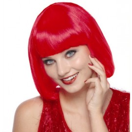Perruque courte rouge femme sexy