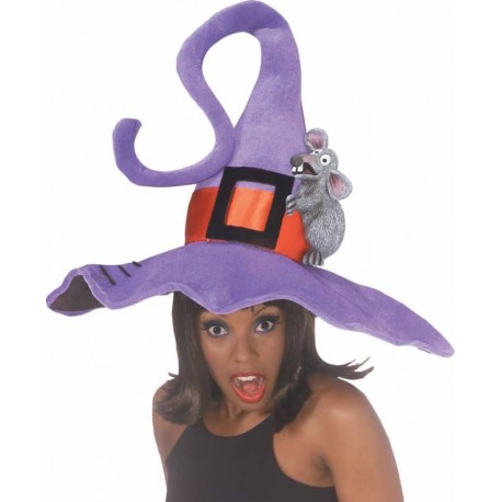 Chapeau sorcière violet femme Halloween