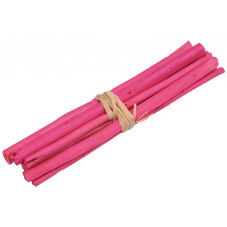 Fagot de bois fuchsia déco 13 cm les 4