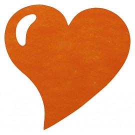 Sets de Table Coeur Orange Intissé Les 50