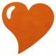 Set de table coeur orange intissé forme coeur les 50