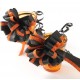 Noeud strip halloween orange noir deco de table halloween