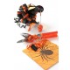 Noeud Halloween orange noir 30 mm les 5