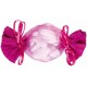 Sachet à dragées bonbon fuchsia 15 cm les 6 