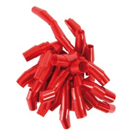 Noeud Froufrou autocollant rouge 14 cm